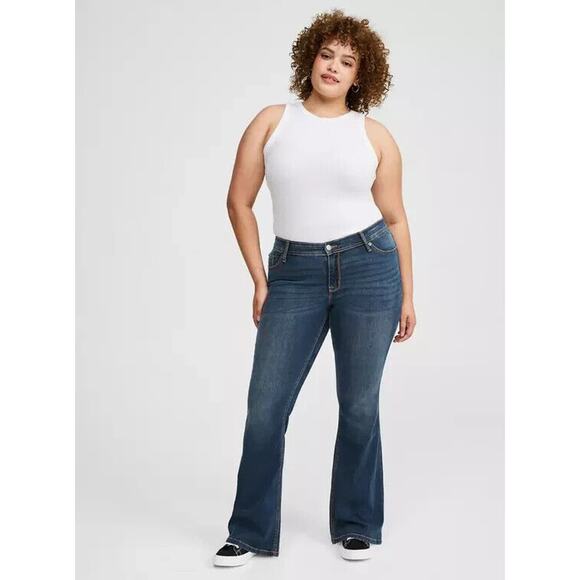 Torrid Luxe Slim Boot Jeans Super Stretch Medium Wash Size 22R Plus‎ Size Denim - Picture 1 of 5